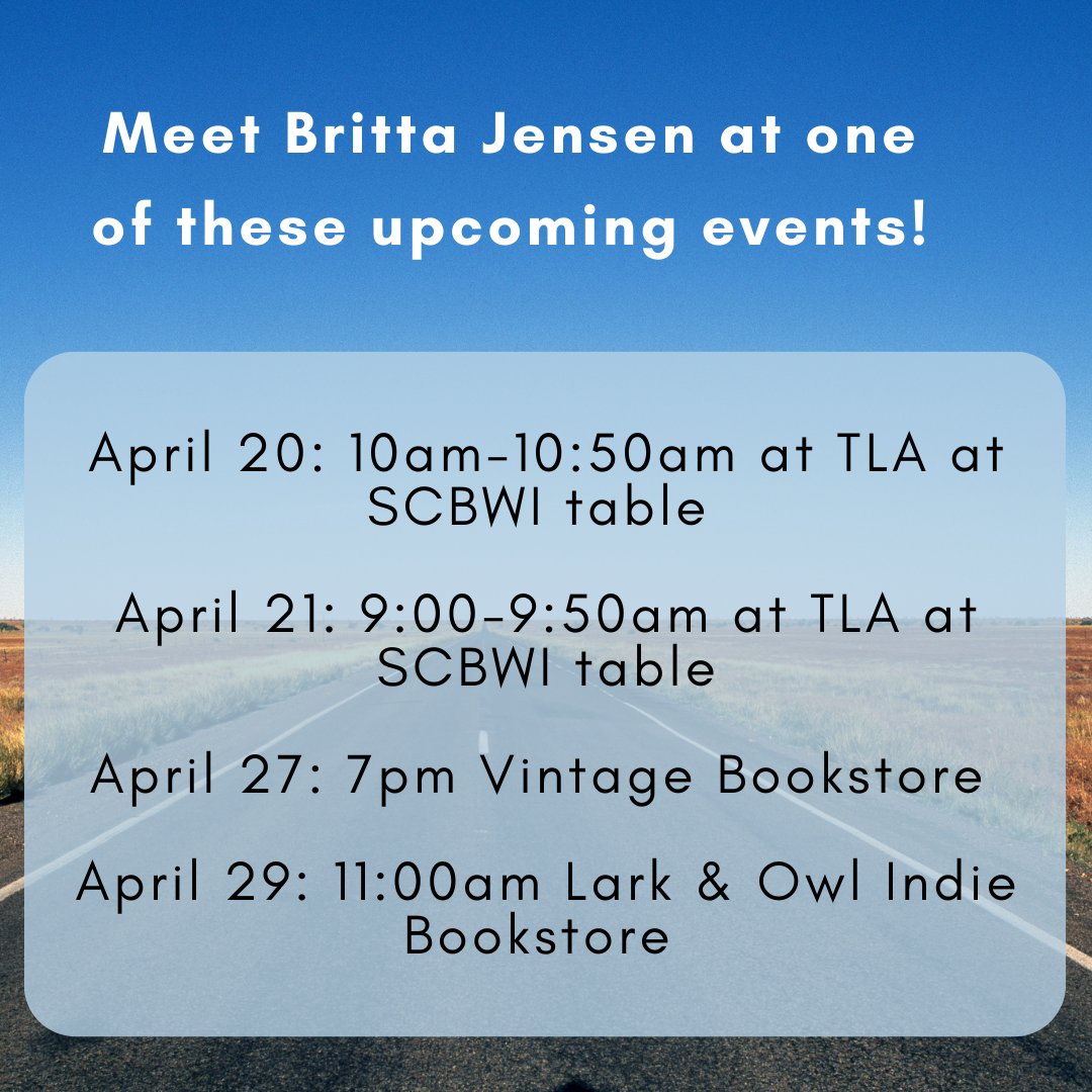 Hello, Texas! Britta Jensen, author and head editor of The Writing Consultancy, will be visiting multiple locations this month.

You can find her at the upcoming TLA conference at the SCBWI table, or later in the month at Vintage Bookstore and Lark &amp; Owl Booksellers.