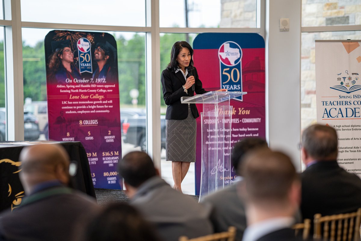 SpringISD's tweet photo. BIG NEWS: With the new Spring ISD Teachers College Academy, students can now graduate high school with an Associate of Arts in Teaching – at no cost to them. Read more about the partnership with @LSCHoustonNorth at https://t.co/8Cmnn0Sle6. https://t.co/aV8DeFCuJw