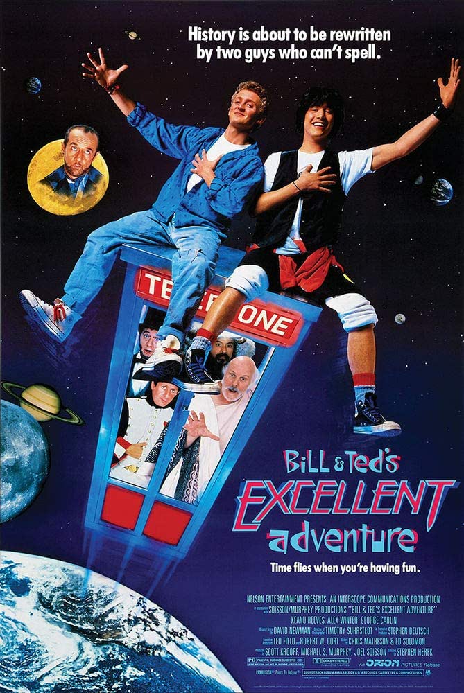IntFilmSeries's tweet photo. Thursday April 20 @ 7:30pm
Bill and Ted’s Excellent Adventure (1989, dir. Stephen Herek)
IN ATLAS 100
{Two rock-'n-rolling teens, on the verge of failing their class, are approached by a time machine that helps them make the ultimate history presentation.} https://t.co/BEhgIlk41c