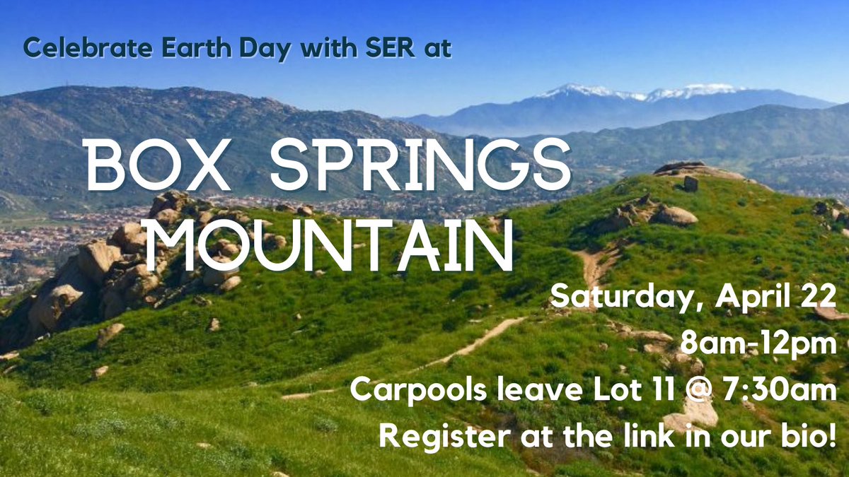 Come celebrate with us! Earth Day is this Saturday and we’re celebrating by hosting our second trail clean up at Box Springs Mountain Reserve Park. Register for the event and sign up for a ride at the link in our bio! 🌱🌎 🤲