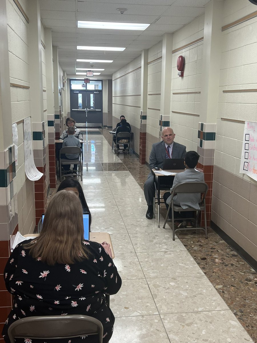 MissPetrosky's tweet photo. BizTown interviews are always all hands on deck! Thank you to all of our volunteers that took time out of their day to interview our students! #CVproud #GRpride @GRGator @CVSDnews https://t.co/8NS8qmIJhk