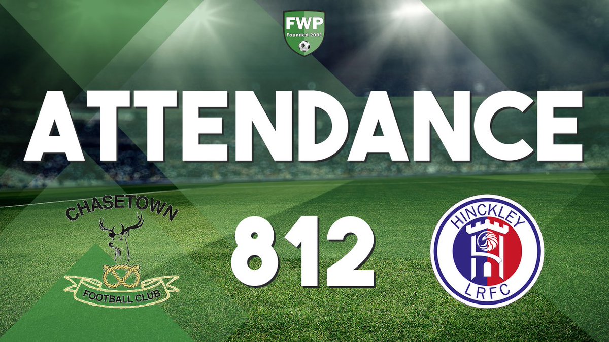 ATTENDANCE: Chasetown v Hinckley LRFC - 812 @PitchingIn_