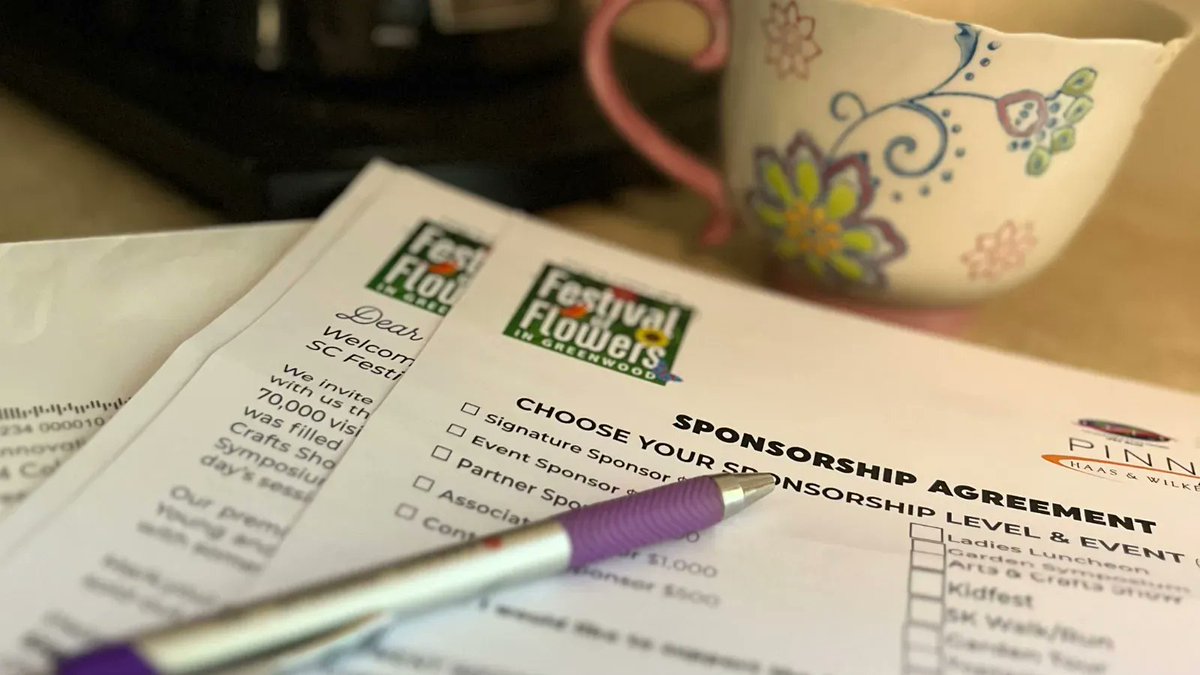Get in your mail our sponsorship opportunities still available? Join us and support the event of your choice 🌺 Be a part of where #YourSummerFunStartsHere!  Call us or email us today, info@greenwoodscchamber.org or 864-538-0569 📲 #SCFOF2023 #SponsorToday
