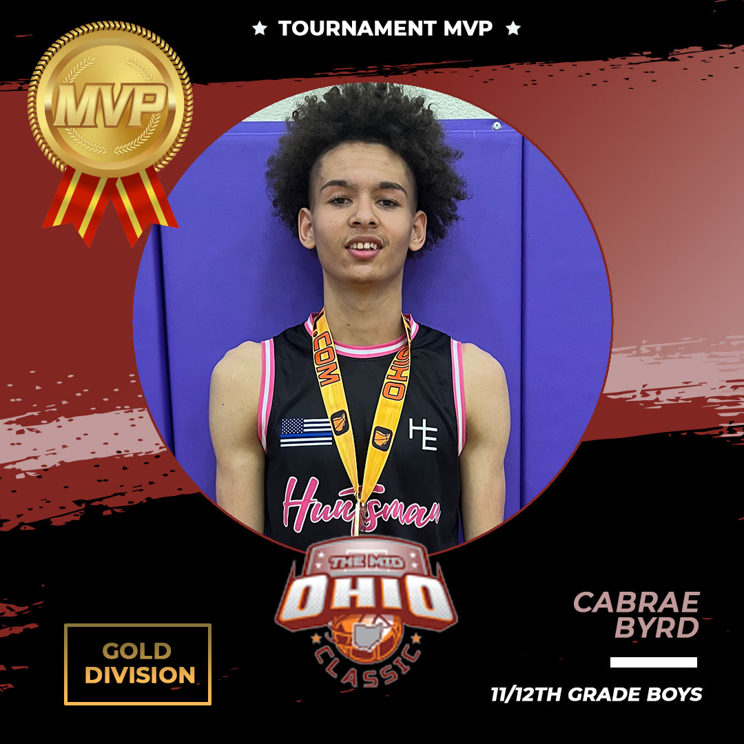 Ohio_Basketball's tweet photo. #MidOhioClassic23 11/12th Grade Boys, Gold MVP, Cabrae Byrd! 🌟 #hunstmanselect https://t.co/xHHNE2OUia