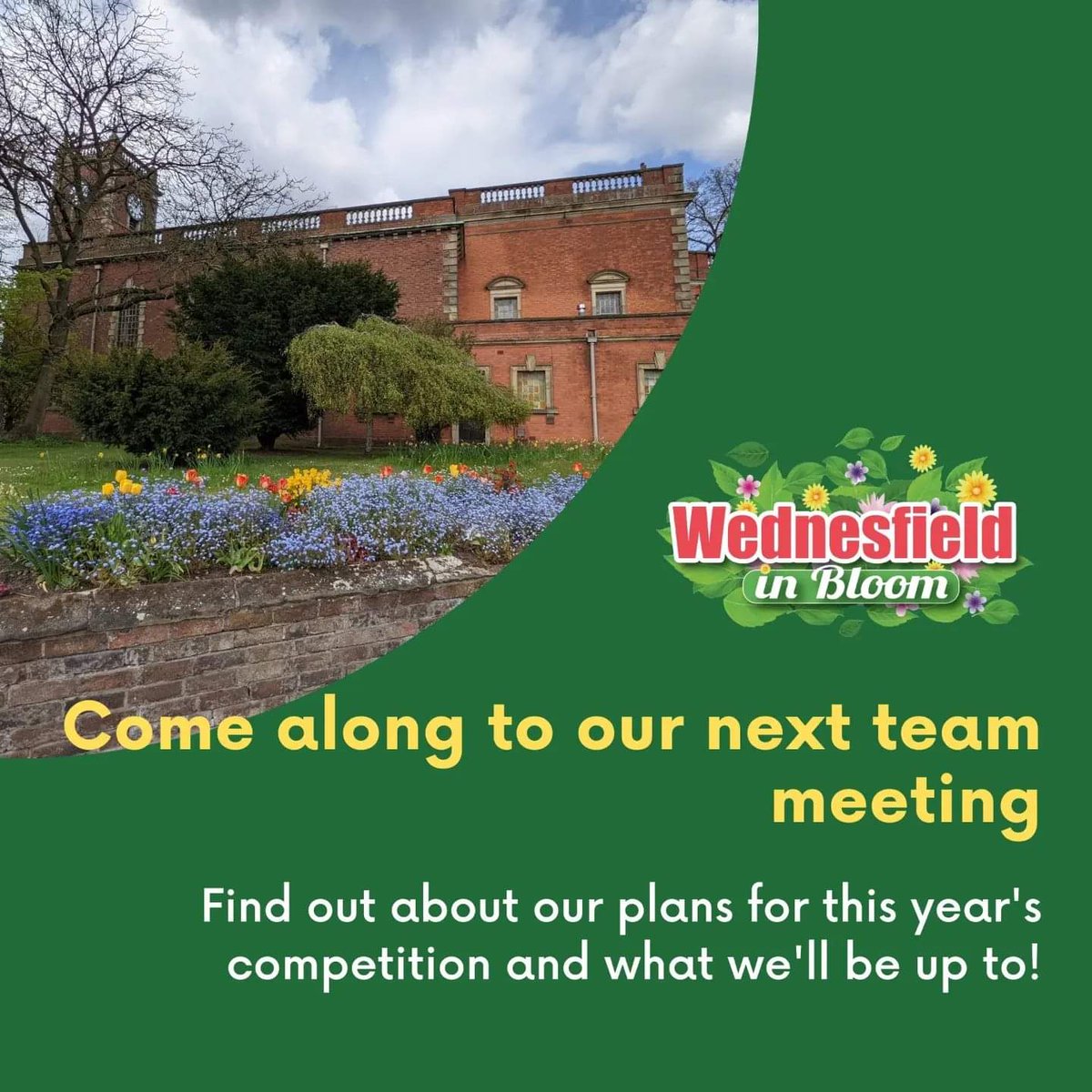 We're meeting at St Thomas Church on Wednesday 19th from 7pm onwards. Join us to find out how you can get involved with Wednesfield in Bloom!
