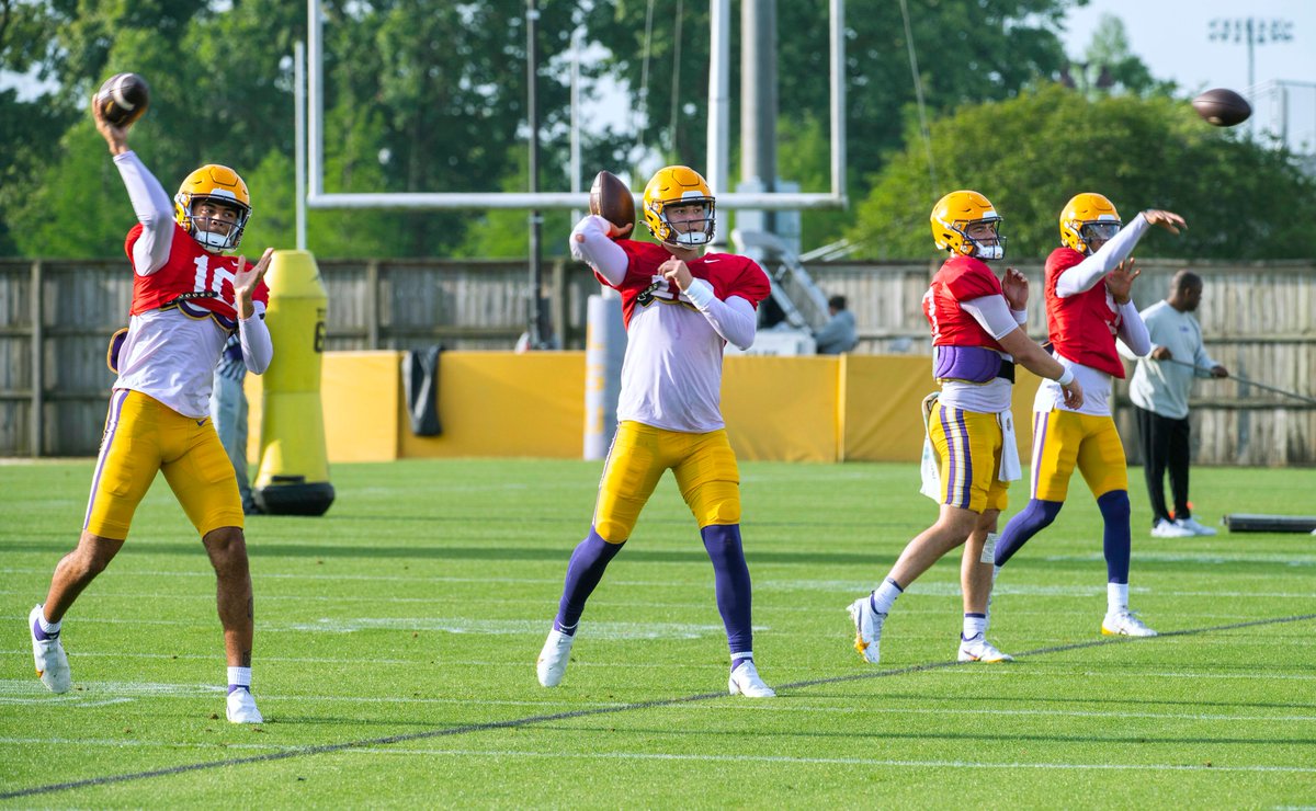 Advocate photos: LSU held its last 'open-to-the-media' football practice before its upcoming April 22 Spring Game on Tues., April 18, 2023. <a href="/theadvocatebr/">The Advocate</a> <a href="/LSU/">LSU</a> <a href="/LSUsports/">LSU Tigers</a> <a href="/LSUfootball/">LSU Football</a> theadvocate.com/baton_rouge/mu…