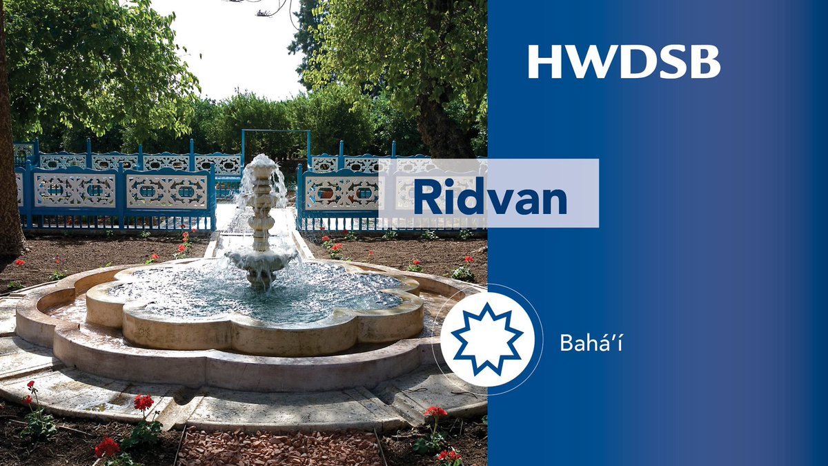 Wishing the Baha'i community a happy Ridvan! 

This 12-day festival honours the birth of the Baha'i faith in 1863.
