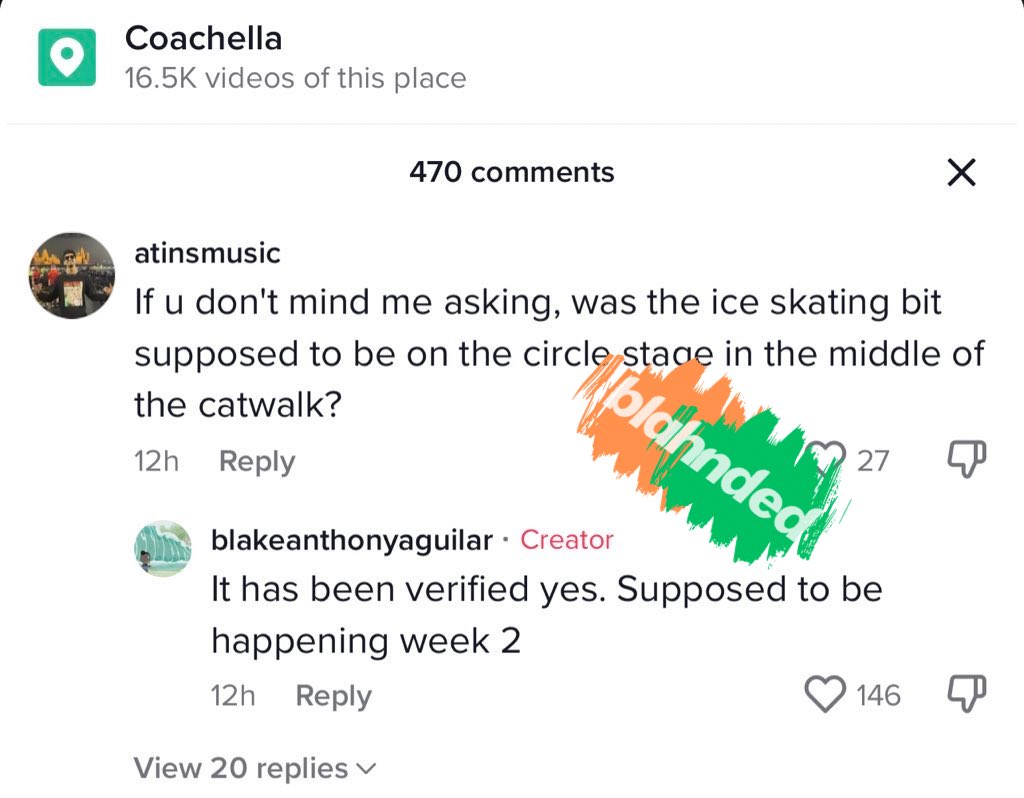 blahnded's tweet photo. Frank Ocean will (allegedly) be doing the Ice Skating Rink for week 2 of Coachella — via the one of ice skaters hired by him. ⛸️🧊❄️ https://t.co/FX4KvROJLJ