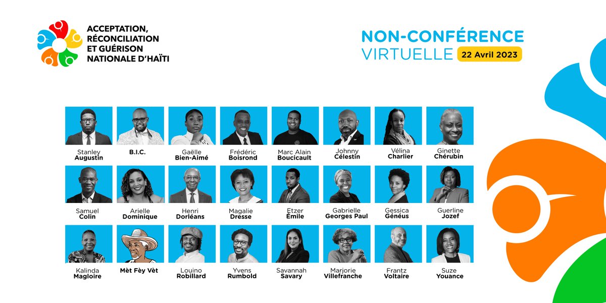 Le Forum économique international des Noirs (FEIN) et ses partenaires ont réuni des invité.e.s provenant de différents milieux pour la non-conférence

Découvrez-les ce 22 avril!
⬇
bit.ly/3ZHgPBQ
.
#rekonsilyasyonAyisyen #fein #haiti #reconciliation #haitianpeople