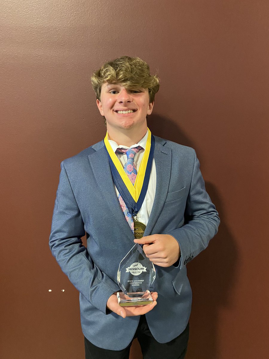 LSNFBLA's tweet photo. Congratulations to Ealem for placing 4th in Accounting II at #MOSLC2023 and qualifying for nationals. @LSN_LFunk @mofbla #Accounting https://t.co/rFfCla5C9c