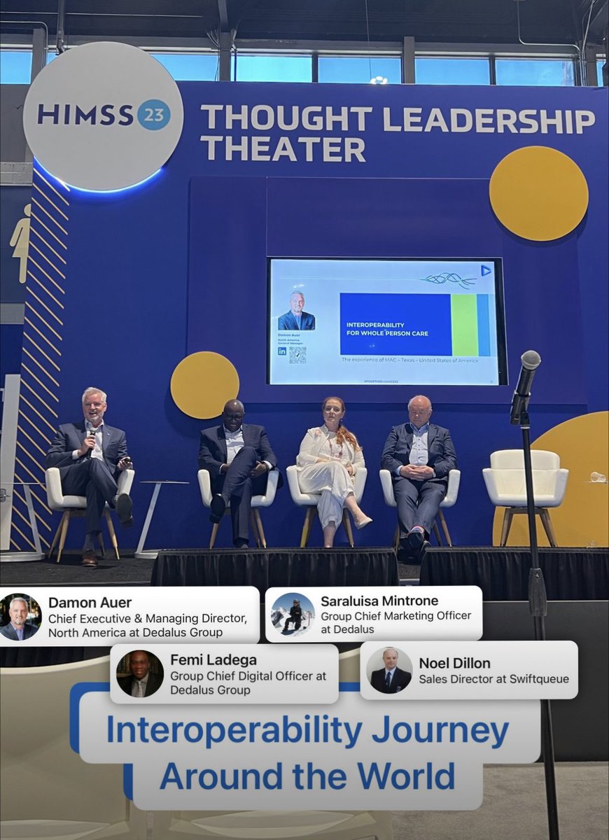 [ #himss23 ]
Take a journey of #interoperability around the world with customer stories from four different countries: US 🇺🇸, Italy 🇮🇹, UK 🇬🇧, and Spain 🇪🇸. From Built-to-Bill ➡️ To Built-to-Care are stories of intentional interoperability. 
#wholepersoncare #continuumofcare