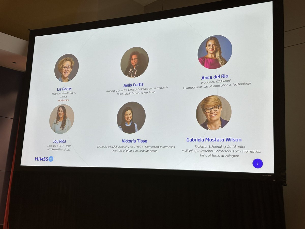 “Be brave &amp; aim way higher than you think.” <a href="/vtiase/">Vicky Tiase</a> 

“Celebrate more. Don’t compete.” <a href="/ancapdr/">Anca del Rio</a> 

 “Jump off 1 bridge at a time” Janis Curtis

“Learn your boundaries. Understand yourself &amp; your limits and honor them.” <a href="/askjoyrios/">Joy Rios</a> #HIMSS23

#WomeninHIT 🧵(2/2)