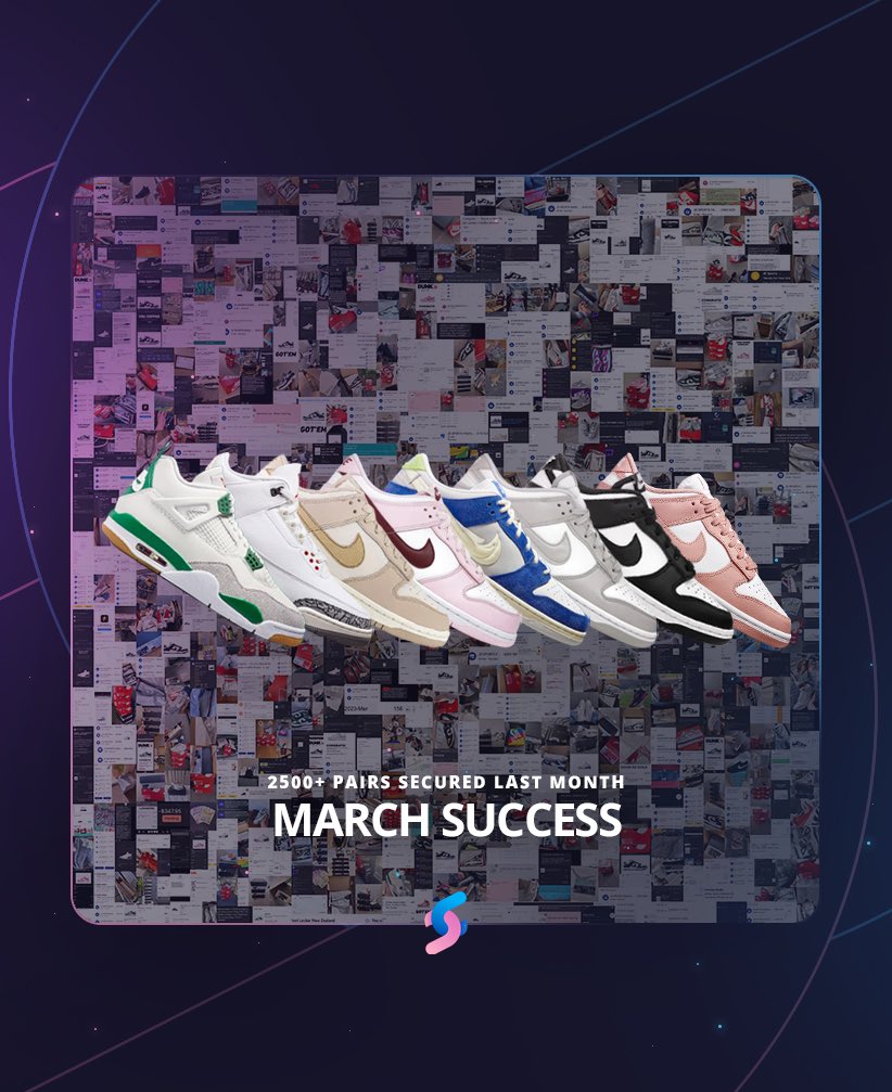 Some people are saying the sneaker market is dead, our success during March says otherwise 😏 
Members are covered from all directions, whether its online, raffles or even outlet sales, they have all the info in hand to make the most of every release.