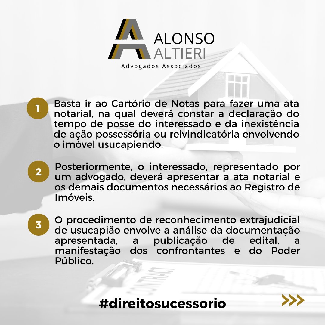 alonsoaltieri's tweet photo. 📝Usucapião de imóvel é um modo originário de aquisição da propriedade que se dá pela posse prolongada do bem, de acordo com os requisitos legais.
👉Você sabia que é possível fazer a solicitação de usucapião em cartório? Confira nos cards! 🙂
#direitosucessorio #usucapiao https://t.co/Ua1eKYe9Qa