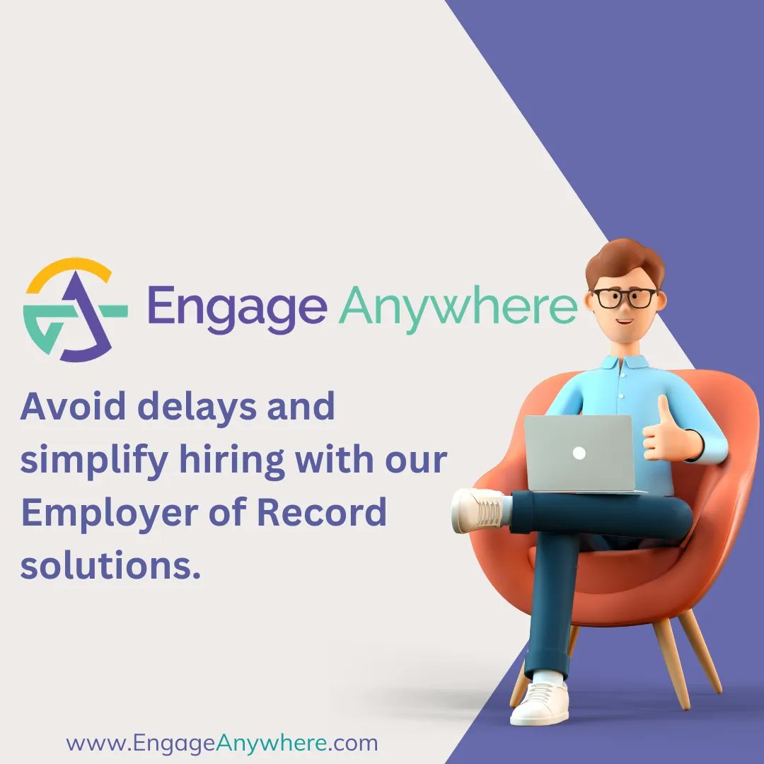 EngageAnywhere_'s tweet image. With Engage Anywhere, your business can quickly establish a presence in a new market without setting up a legal entity. Contact us today to see which solution works best for your growing business. 

#eorservices #eorsolutions #internationalhr

buff.ly/3JE0wiY