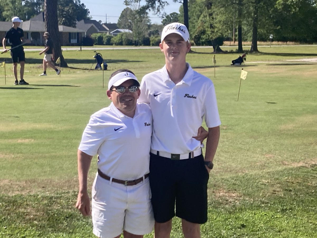 Coach Brian Welch and McCoy Feagin at Senior Recognition for Golf. Let’s Go Flashes!