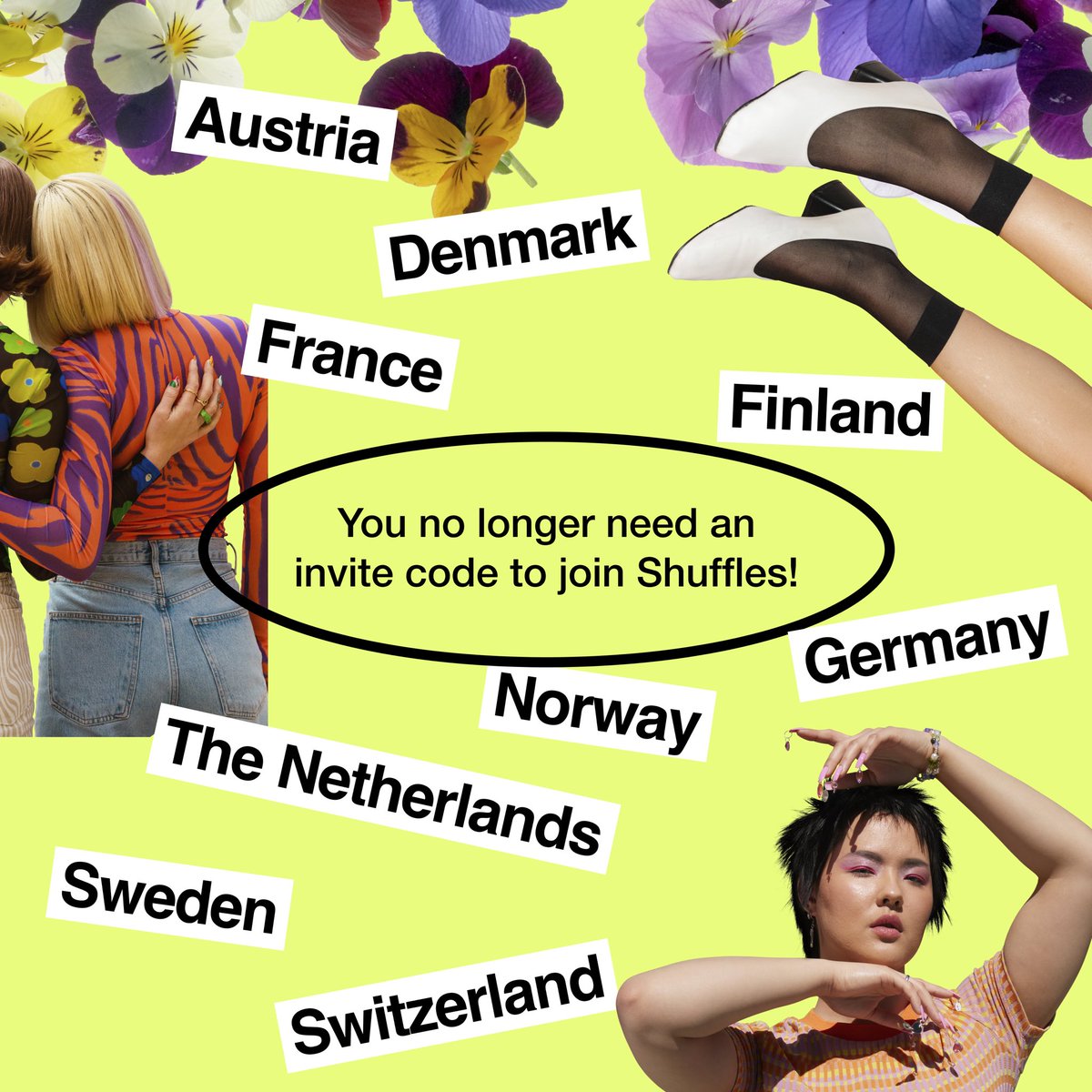 Attention Europe: The waitlist wall is down and you no longer need an invite code to join Shuffles! 🙌😬