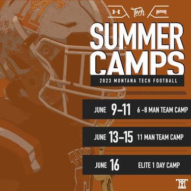 Thank you <a href="/CoachKyleSamson/">Kyle Samson</a> for the personal invite down to <a href="/MonTechFootball/">Montana Tech Football</a> for the Indy camps! Can't wait to compete!
<a href="/RAREAcademyID/">RARE Academy</a> <a href="/208Platinum/">208 🅿️latinum</a> <a href="/Coach_kee45/">Keelan McCaffrey</a> <a href="/Cen10FB/">Centennial Football</a> <a href="/BrandonHuffman/">Brandon Huffman</a> <a href="/CoachGreene10/">Matt</a> <a href="/CoachJuss/">Juss  Jackson</a> <a href="/CoachZerfas/">Jeff Zerfas</a> <a href="/Kenton_Bartlett/">KB</a> <a href="/KormyloMicah/">Micah Kormylo</a> <a href="/S_Beale79/">Coach Beale</a>