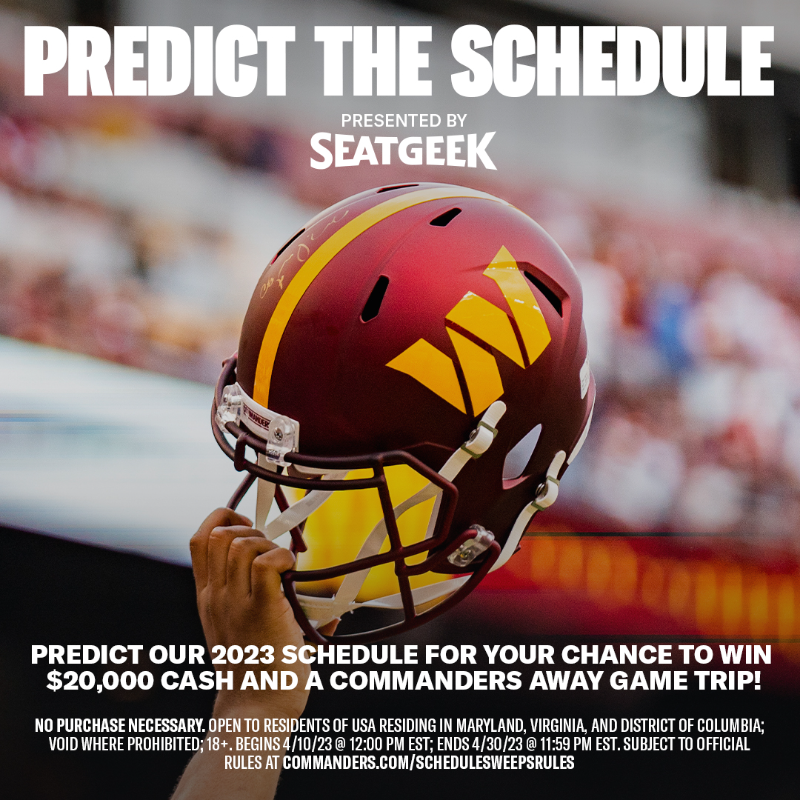 Commanders's tweet photo. We know the teams but guess the order in our new game 📱

@SeatGeek | #HTTC