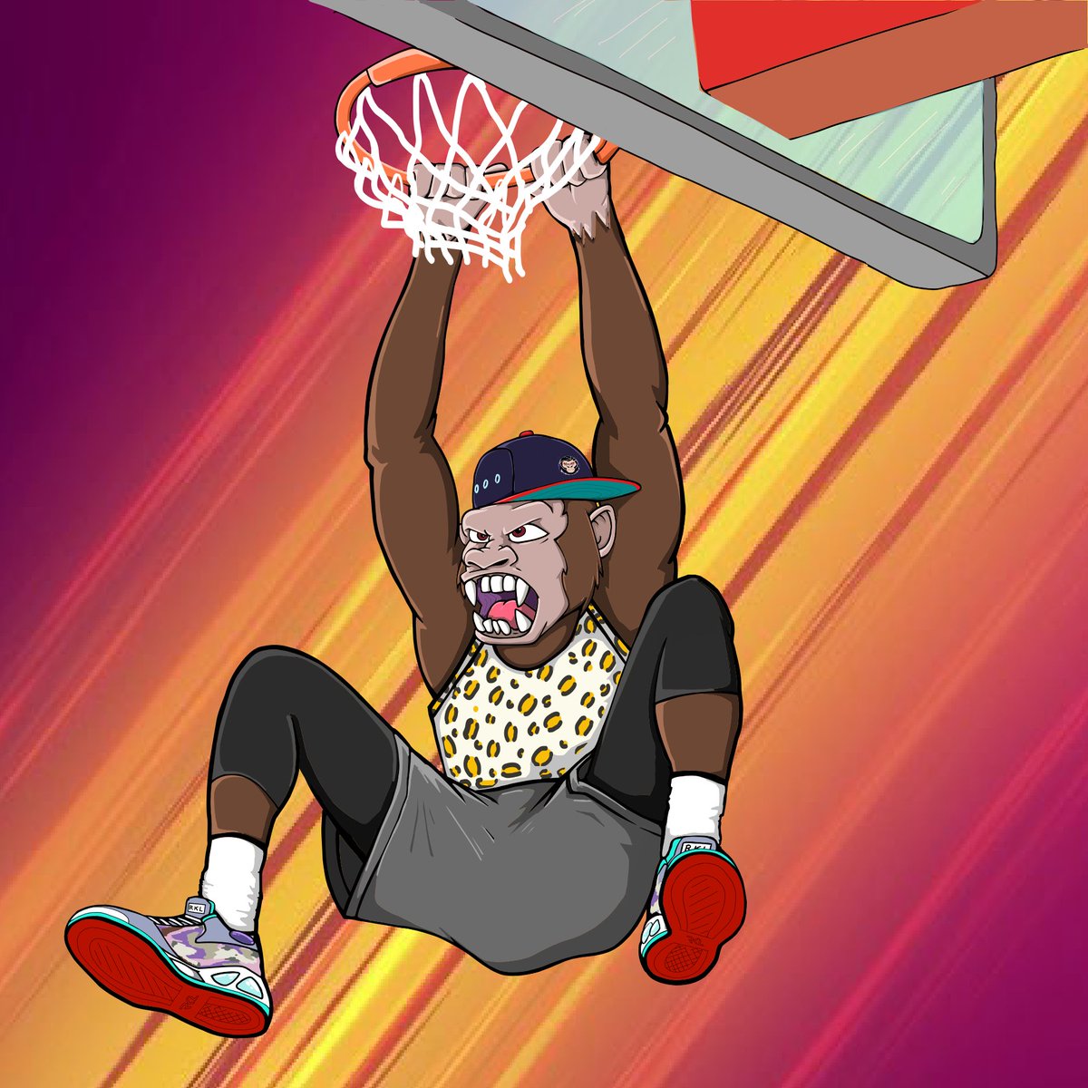💥 #SLAMDUNK 💥 Did a piece for the homie <a href="/KyleKapital/">Kyle Kapital</a> !! He’s new to the league and he’s ready to get his dunk on 🏀 #RKL #Web3gaming <a href="/RumbleKongs/">Rumble Kong League</a>