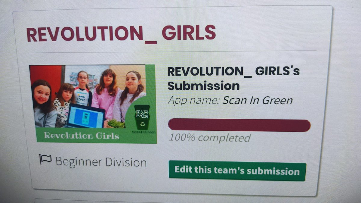 ScanInGreen's tweet photo. Terminado! Suerte para todas🥳🥳
#TechnovationGirls #technovation @technovation @TechnovationMur https://t.co/igiaEJrQHE