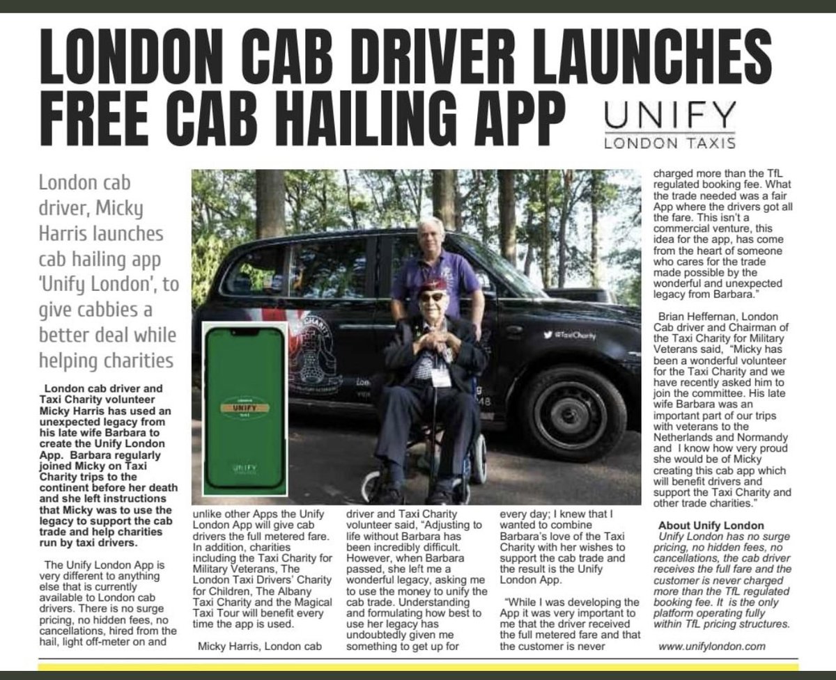 UnifyLondon (@unifylondontaxi) on Twitter photo 