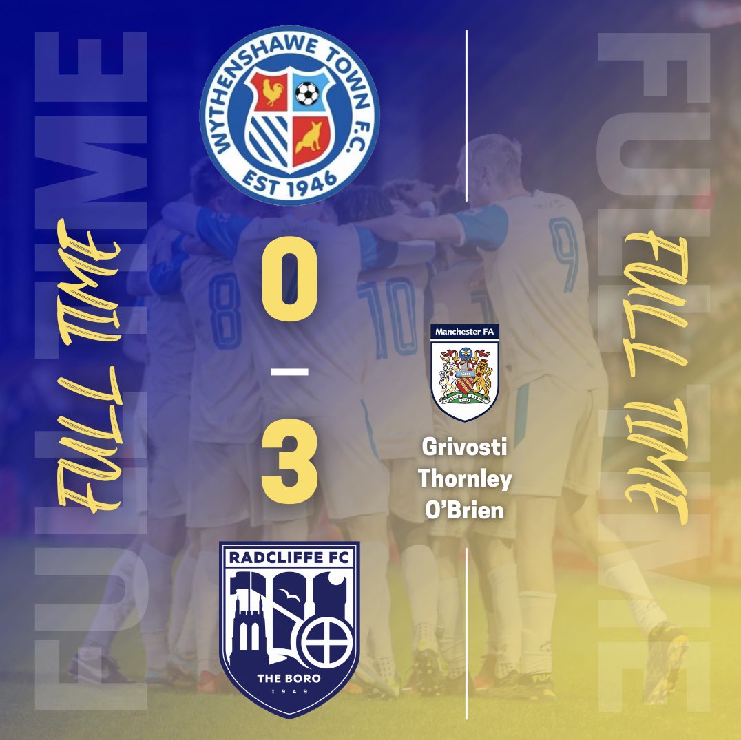 radcliffeboro's tweet photo. 🏆 𝗧𝗛𝗘 𝗕𝗢𝗥𝗢 𝗔𝗥𝗘 𝗠𝗔𝗡𝗖𝗛𝗘𝗦𝗧𝗘𝗥 𝗣𝗥𝗘𝗠𝗜𝗘𝗥 𝗖𝗨𝗣 𝗖𝗛𝗔𝗠𝗣𝗜𝗢𝗡𝗦!

[FT] 🔵 | #WTFC 0-3 #RFC | ⚪️

#WeAreRadcliffe #UTB https://t.co/KnBb0sYtni