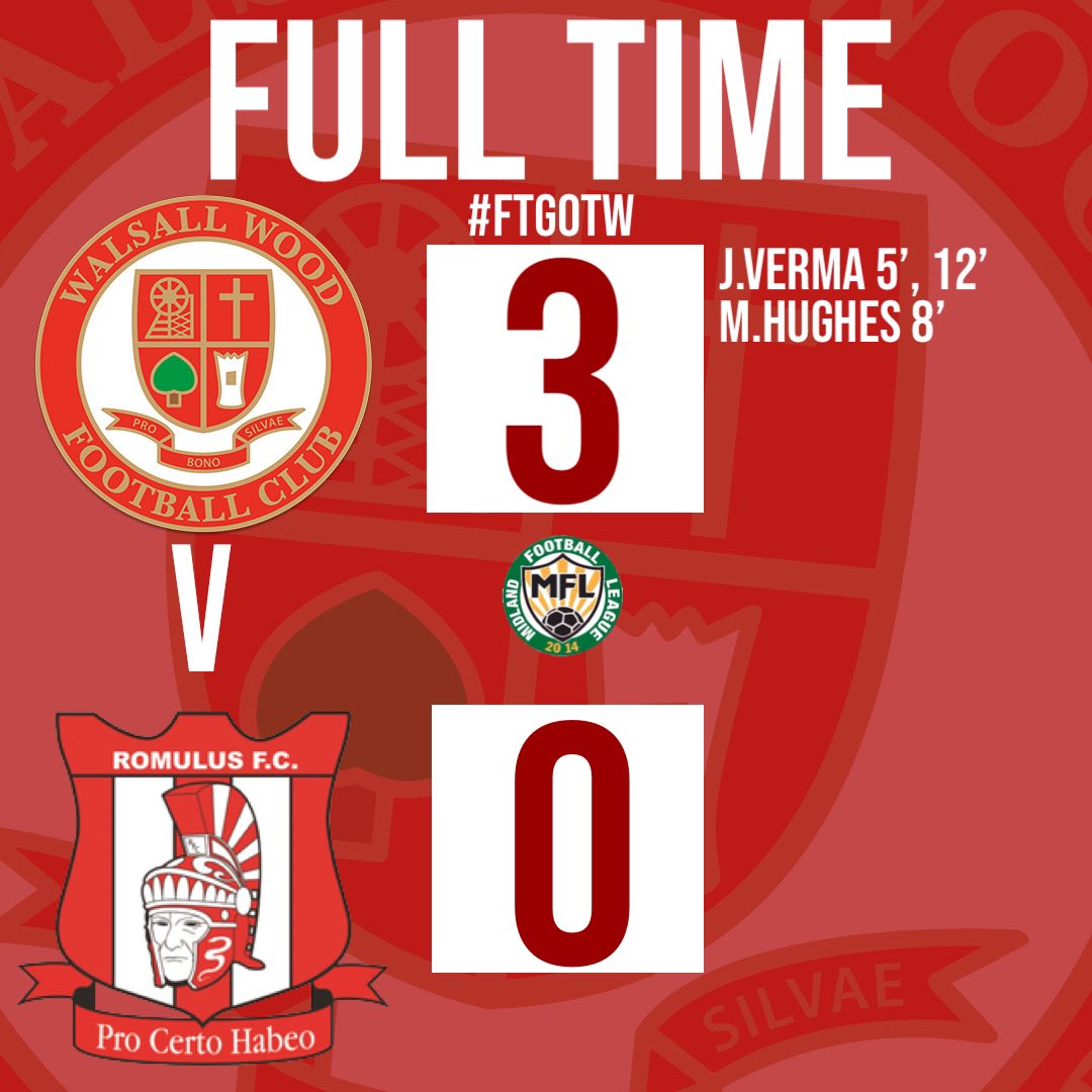 WalsallWoodFC's tweet photo. π΄βͺοΈ FULL TIME π΄βͺοΈ
Walsall Wood win & win the league.
Thanks for all your support at home this season Wood fans. We hope to see you @StudleyFc on Saturday, and next season.
Safe journey home Wood fans, and all those with @Romulus_fc
#FTGOTW || #TitanRecruitUK || #WALROM https://t.co/5QbbnveEhL
