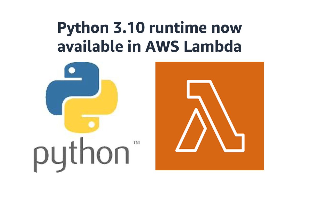 lucamezzalira's tweet image. AWS Lambda now supports Python 3.10 as both a managed runtime and container base image.
#AWS #AWSBlog #Serverless #Cloud #CloudComputing #AmazonWebServices #Lambda #Python
go.aws/3KNMig3