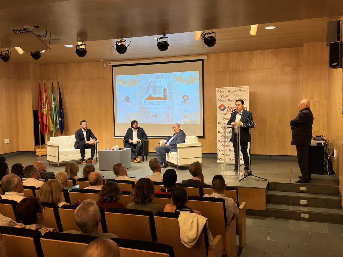 pacorodriguezdh's tweet photo. Una parte de esta historia la ha recogido FENACO en el libro “Comercios y negocios de la Dos Hermanas de siempre”. Desde el @aytodoshermanas mantenemos un firme compromiso con el tejido empresarial local como generador de empleo y prosperidad. https://t.co/nXwgC1GUWl