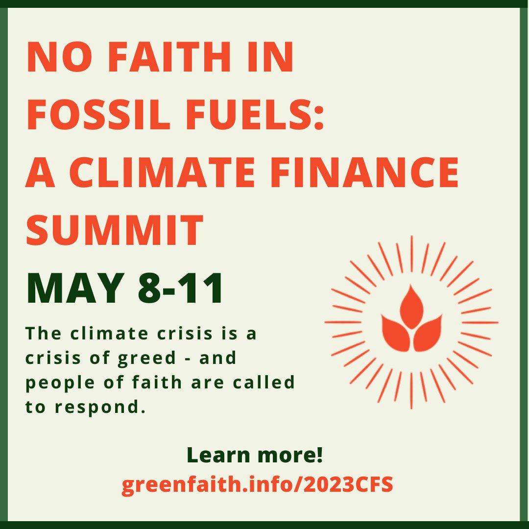 The Parliament is happy to share we are sponsoring this year's No Faith in Fossil Fuels: A Climate Finance Summit put on by <a href="/greenfaithworld/">GreenFaith</a> !

You can register for the event here: greenfaith.info/2023CFS

#Faiths4Climate #NoFaithInFossils #StopEACOP #climateaction #interfaith
