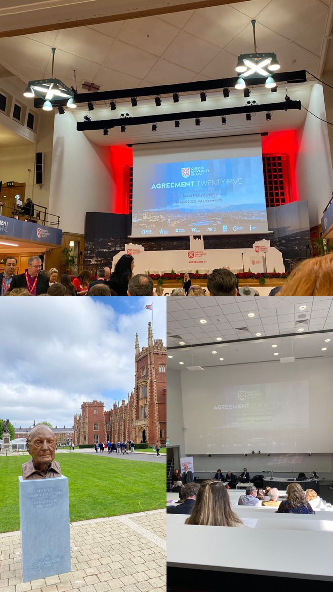 Attending today's AGREEMENT 25 event held at <a href="/QUBelfast/">Queen's University Belfast 🎓</a> was a phenomenal experience. After 25 years since the signing of the Good Friday Agreement, there is much to contemplate regarding Northern Ireland's future. An effort to better understand the past and present.
#Agreement25