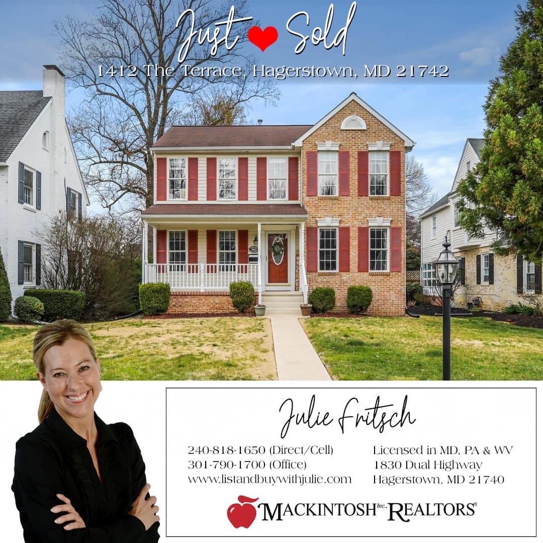 JUST SOLD! A huge congratulations to my very satisfied sellers! Another gorgeous home sold in Hagerstown, MD. The spring housing market is hot 🔥🔥🔥! #soldandclosed #happysellers #realestate #isellhomes #realtor #mackintoshrealtor #lookfortheapplesign #sellingthetristate