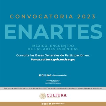 CulturaGobPue's tweet photo. 📢 #ConvocatoriaAbierta:
Con el objetivo de contribuir a la profesionalización de los grupos y solistas mexicanos de artes escénicas, se abre la convocatoria #ENARTES. Consulta las bases en ➡️ https://t.co/NRtmrJCr0p https://t.co/6fC8fYKPQO