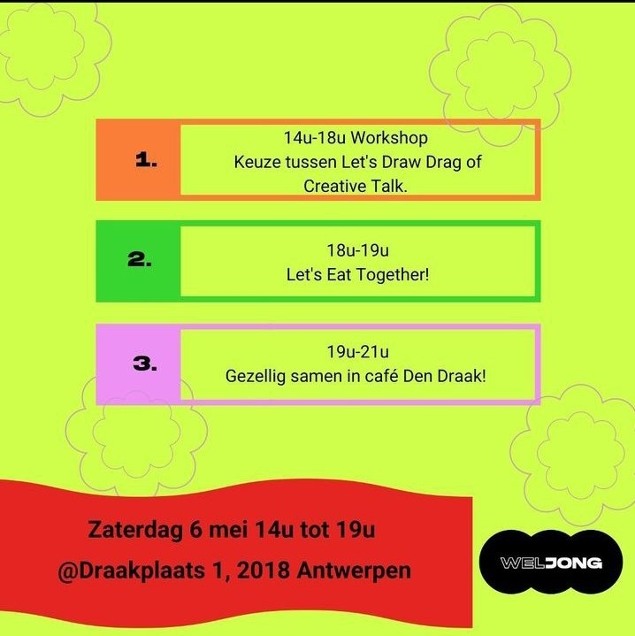 h0mometfomo's tweet photo. Nu we toch bezig zijn: Wil jij eens drag (leren) tekenen? Zaterdag 6 mei geven @kikkerflikker @capitainecarrot en ik een workshop "Let's Draw Drag" op de non-binary and intersex youth day van @WelJong! Schrijf je in via de link op de Wel Jong Instagram! https://t.co/kSKf4nXftR