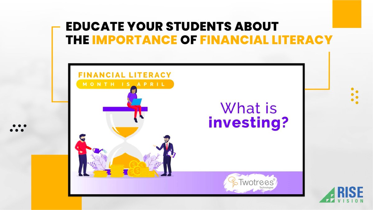 TwotreesTech's tweet photo. Educate your students about the importance of financial literacy and to teach them the skills they need to make informed financial decisions with @RiseVision .

Check out their template on financial literacy:
https://t.co/9f9EhLrWS1

#FinancialLiteracyMonth  #edtech https://t.co/cBAJIhQegb