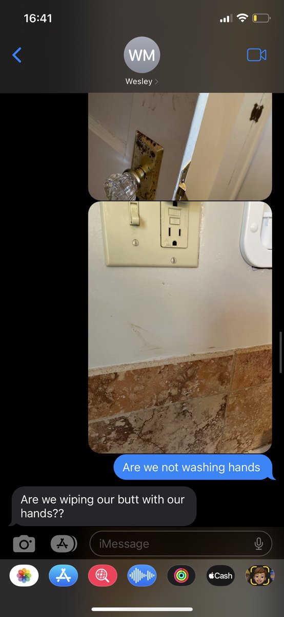 wsarahgrace's tweet photo. Parenting is cleaning the kids’ bathroom and having this exchange with your spouse. https://t.co/OS0HSmsSnA