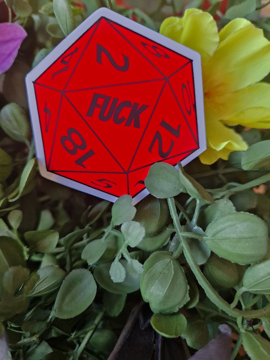 Ghostly___Void's tweet photo. For all those frustrated at nat 1's there is a sticker on it ETSY 

#dnd #dungeonsanddragons #GM #DM #boredgames #gamee #nat1 #dice #roll #sticker #art #smallartist #smallbussiness #red #etsyshop #etsy https://t.co/ipg5wH18La