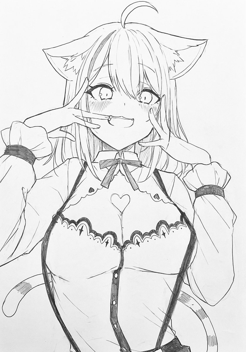 アナログ新衣装おかゆ  #絵かゆ 