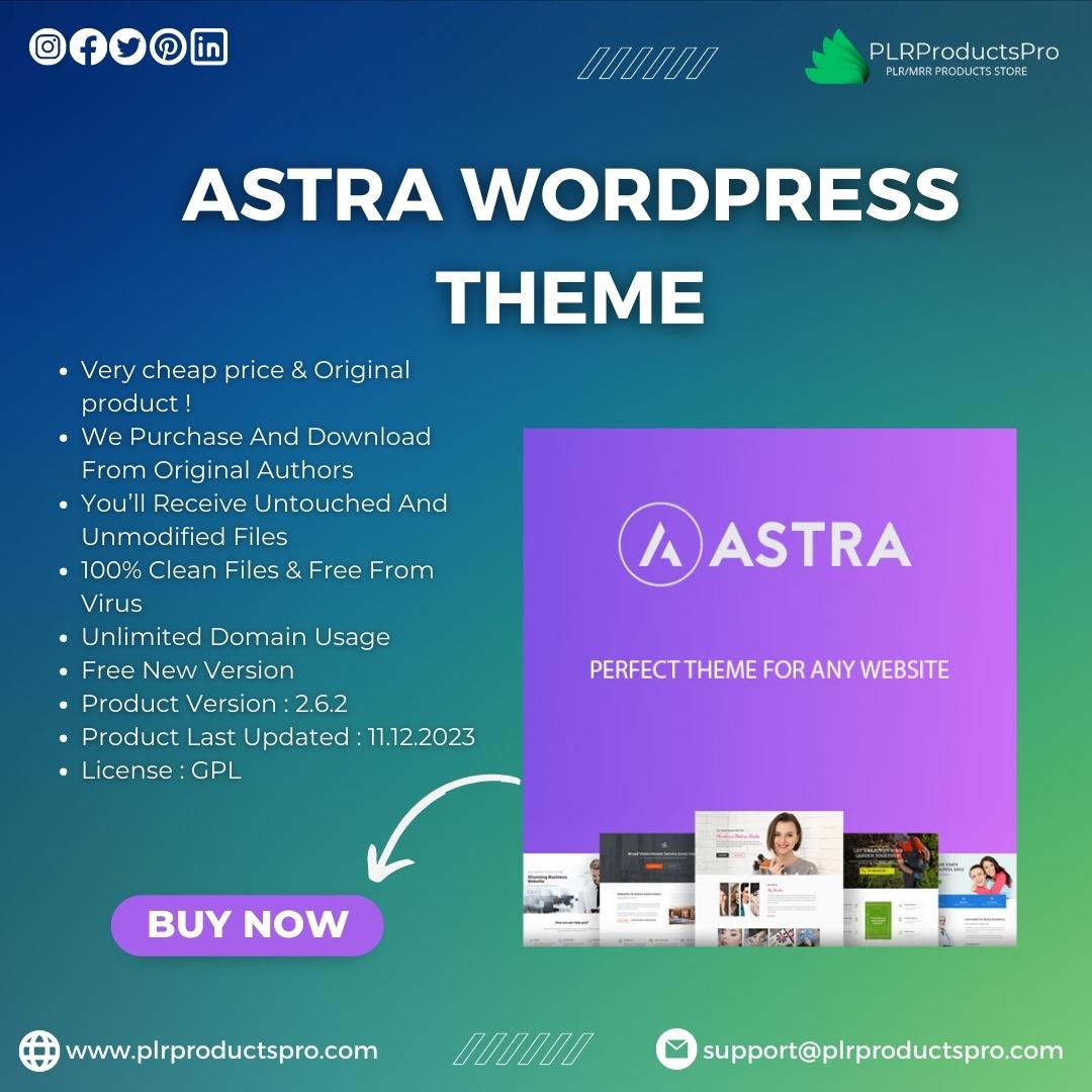 👉 Astra WordPress Theme...
👉 Don't miss out on this amazing deal - buy now on our website! 🛍️
.
🛒 Buy now ——> cutt.ly/9781P1d
.
#OriginalProduct #CleanFiles #VirusFree #UnlimitedDomainUsage #FreeNewVersions #ModernDesign #ElegantTheme #EasyToUse #PerfectForAnyWebsite