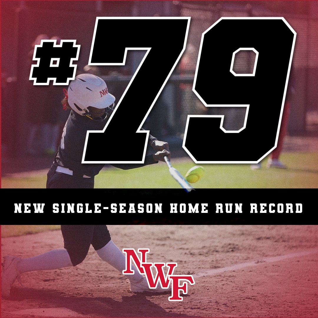 Layla Thompson's 2-run HR breaks the NWF softball single-season Home Run record 🚨🥎