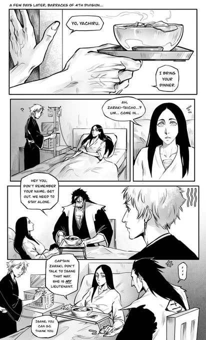 dinner time! 

#BLEACH 
`'what if…?''
AU: Unohana is alive after the battle with fem.Zaraki
chapter 4, part 1

(1/2) 