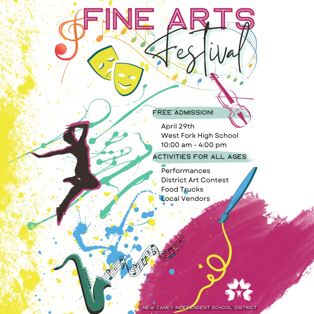 WhiteOak_MS's tweet photo. This year's NCISD Fine Arts Festival will take place at West Fork High School on April 29th from 10 AM to 4 PM. Trust us; you do not want to miss this free event!

#NCISD #ncisdfinearts #warriorshavetalent #woms_warriors #warriorsrise#ncisd #whiteoakwarriors https://t.co/lGweby17ms