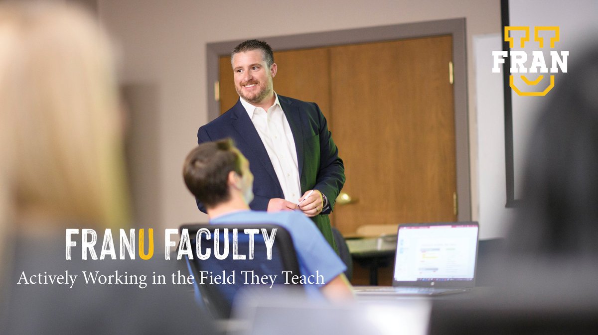 FranUbr's tweet photo. One of the many great things about FranU's programs is that students learn from professors who are actively working in the fields they teach, getting taught the most current information, which puts them ahead for their future careers.
https://t.co/7aZ75CpIOe https://t.co/eeR1xnUHWA