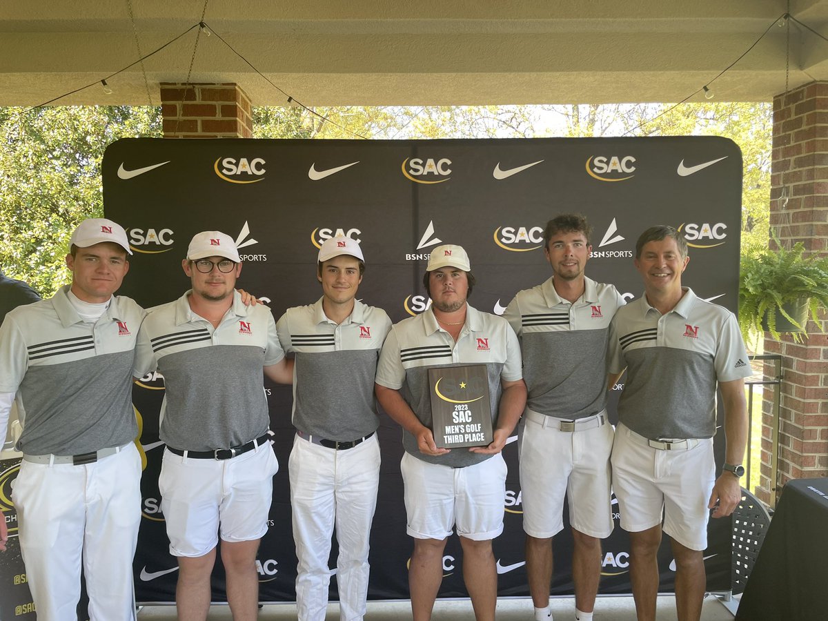 NewberrySports's tweet photo. MGOLF | What a day on the course for the Wolves! They shoot the low round of the day by four-strokes to jump from 7th to 3rd! Their -7 for the day was the second lowest round of the tournament!

#GoWolves https://t.co/CExPMw7hBh