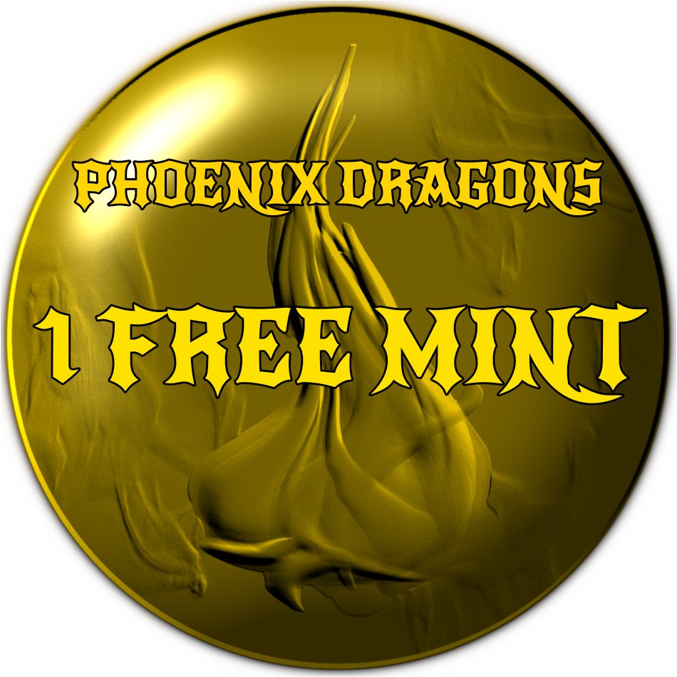 Free mint token Giveaway!!
Phoenix Dragons take back their freedom on July 4th!!

To enter: Like and Retweet! 
Thats it!!
Winner drawn in 48 hours!
GOOD LUCK!!