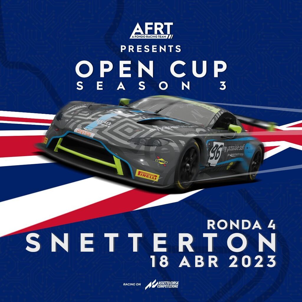 afrt_simracing's tweet photo. PISTA ANGOSTA? SEGURO ES BRITÁNICA! 

Nos vamos a Snetterton para la ronda 4 de la AFRT Open Cup!

Empieza la etapa de definición del campeonato en ambas categorias.
En la PRO Max Sabino buscará asegurar todo a una fecha del final.
En la AM Mirasson y La… https://t.co/ik8oxNAMbW https://t.co/vFylVVBEGH
