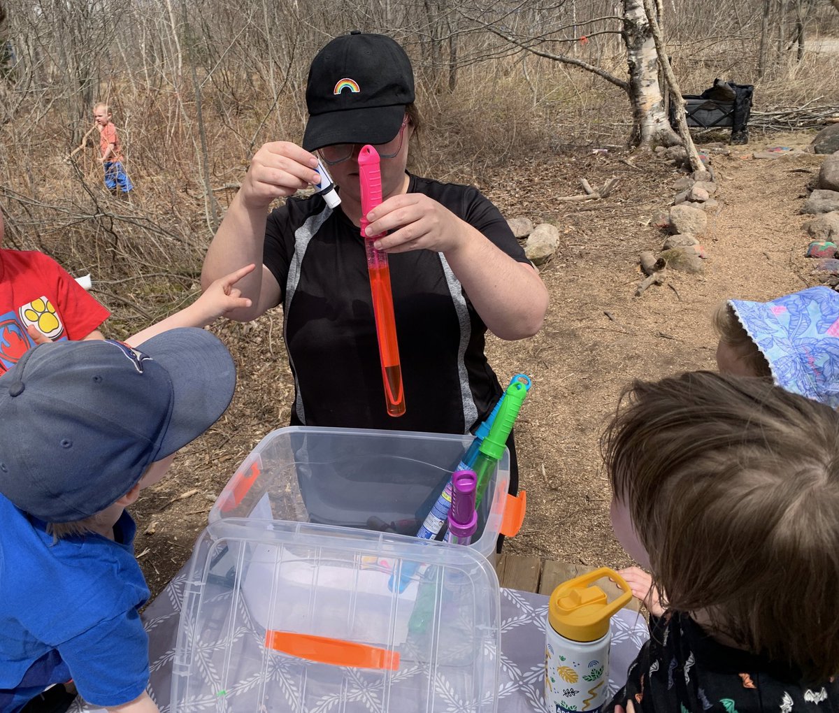 MsRose528's tweet photo. We tried adding food colouring to our bubbles to see what would happen when we caught them on paper! To our surprise it made splatter dots everywhere! It was a great inquiry project that helped us work on our spacial awareness &amp; communication so we didn’t bump into our friends 🫧 https://t.co/GPUDBeIFHY