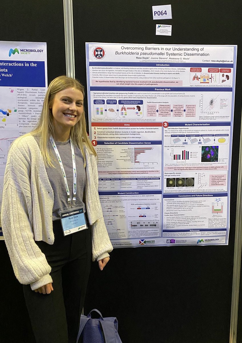 Loved presenting my (first ever!) poster at #microsoc23 on my PhD work so far 🧬 and looking forward to seeing more interesting talks &amp; posters tomorrow! <a href="/MicrobioSoc/">Microbiology Society</a>