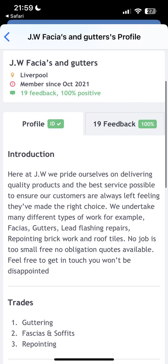 Jwfascias's tweet photo. Available for quotes in the Merseyside areas for all your gutter, fascia board, soffit and roofing repairs.

Competitive prices and quality that’s second to none. 

Dm for quotes or check out my profile on @mybuilder 100% positive feedback and highly recommended by all customers https://t.co/Q8KTa7P5Bz
